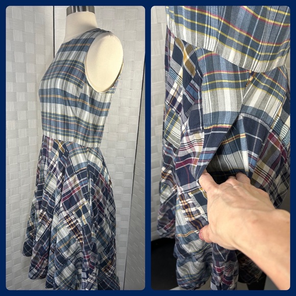 Polo Ralph Lauren mixed plaid print dress. Size 4 - Picture 2 of 8